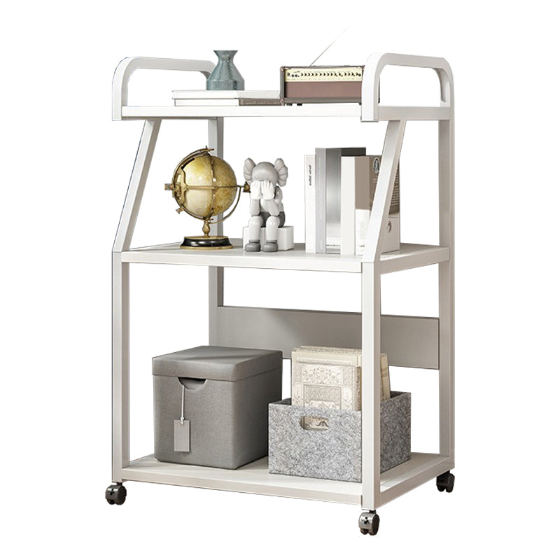 Ladder Wood and Metal Bookshelf, Multi Tiers Contemporary Bookcase for Living Room