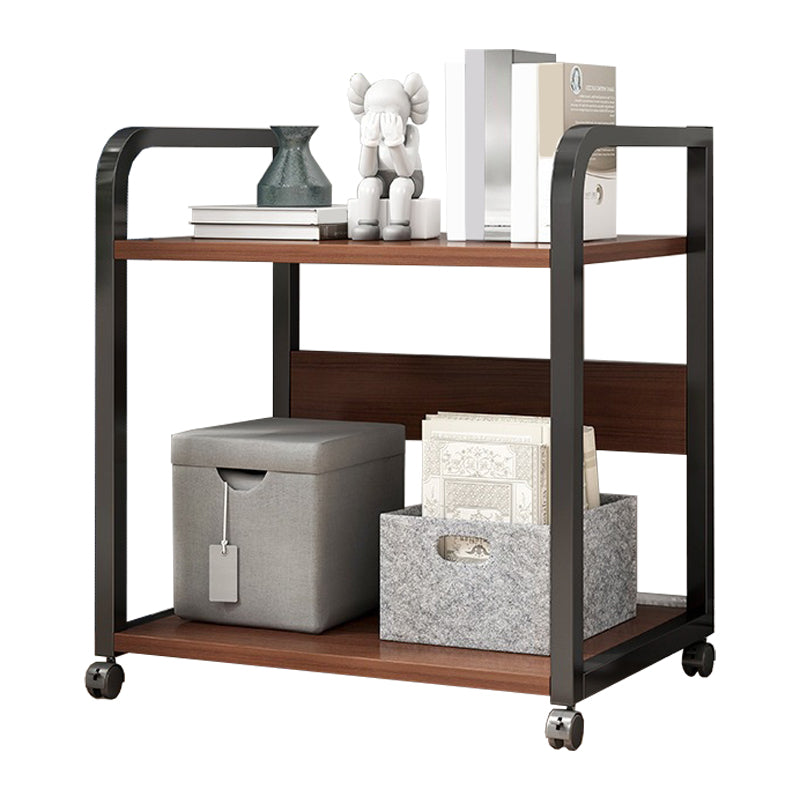 Ladder Wood and Metal Bookshelf, Multi Tiers Contemporary Bookcase for Living Room