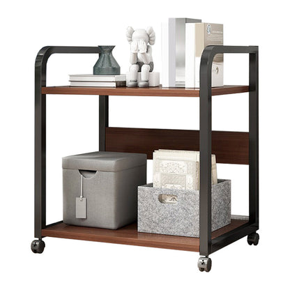 Ladder Wood and Metal Bookshelf, Multi Tiers Contemporary Bookcase for Living Room