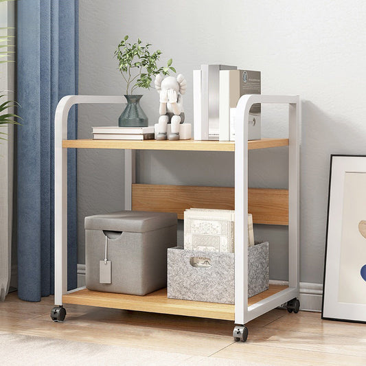 Ladder Wood and Metal Bookshelf, Multi Tiers Contemporary Bookcase for Living Room