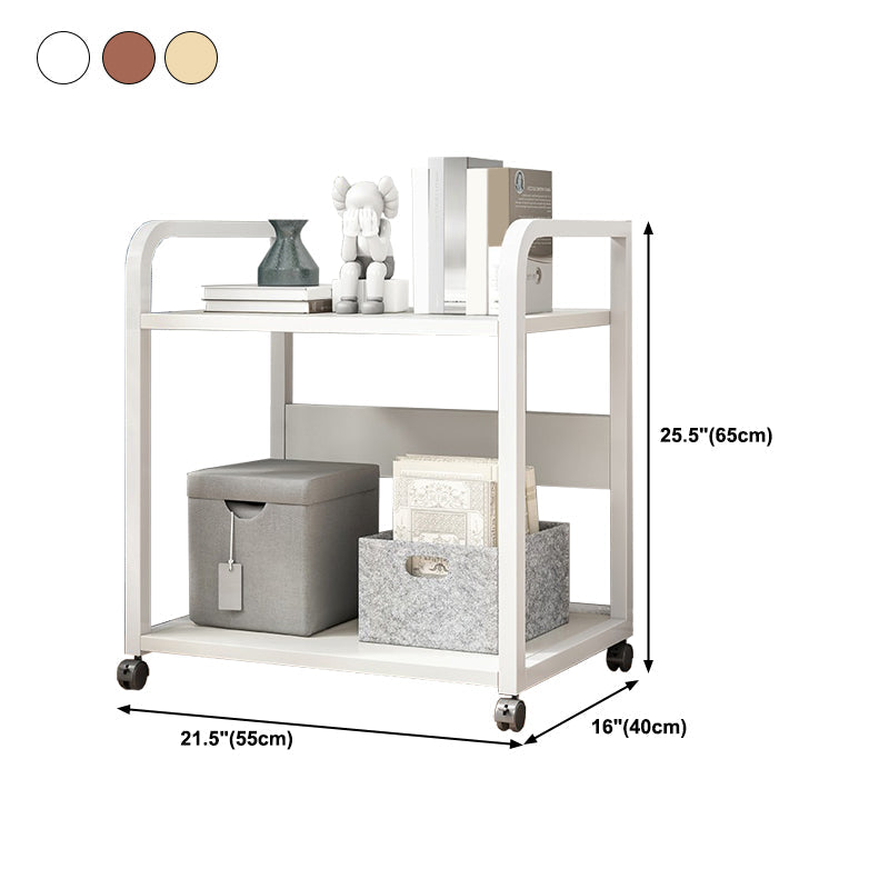 Ladder Wood and Metal Bookshelf, Multi Tiers Contemporary Bookcase for Living Room