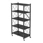 Steel Bookcase, 14.5" W, Geometric 3/4/5-Shelf Stackable Bookshelf Shelves