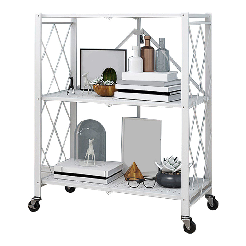 Steel Bookcase, 14.5" W, Geometric 3/4/5-Shelf Stackable Bookshelf Shelves