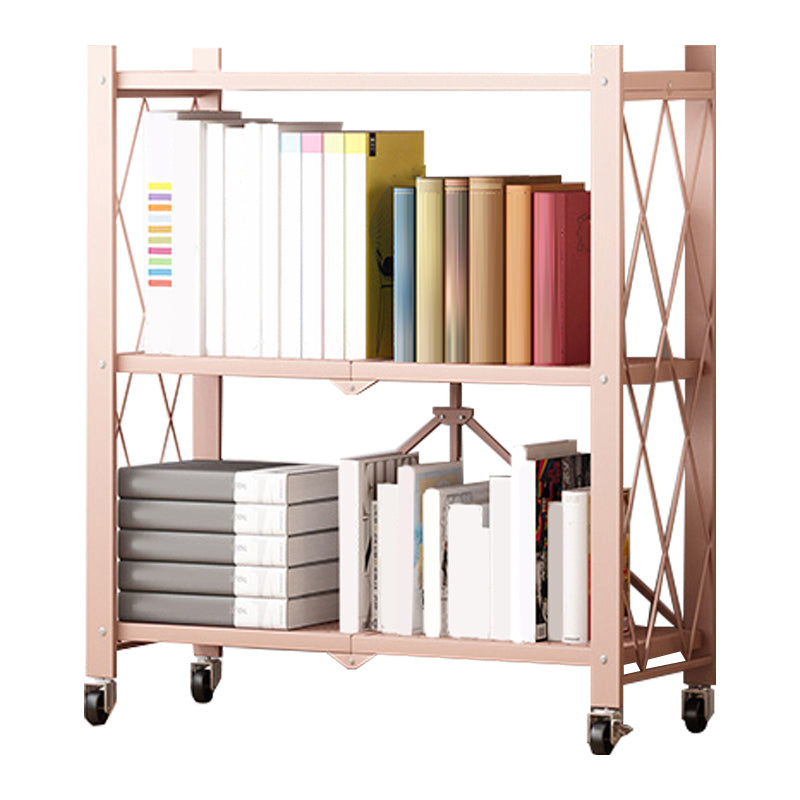 Steel Bookcase, 14.5" W, Geometric 3/4/5-Shelf Stackable Bookshelf Shelves