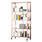 Steel Bookcase, 14.5" W, Geometric 3/4/5-Shelf Stackable Bookshelf Shelves