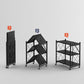 Steel Bookcase, 14.5" W, Geometric 3/4/5-Shelf Stackable Bookshelf Shelves