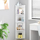 Closed Wooden Bookshelf Modern Home Living Room Multi-layer Corner Bookcase