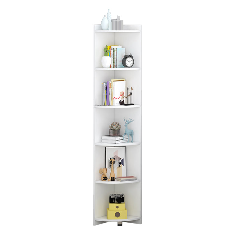 Closed Wooden Bookshelf Modern Home Living Room Multi-layer Corner Bookcase