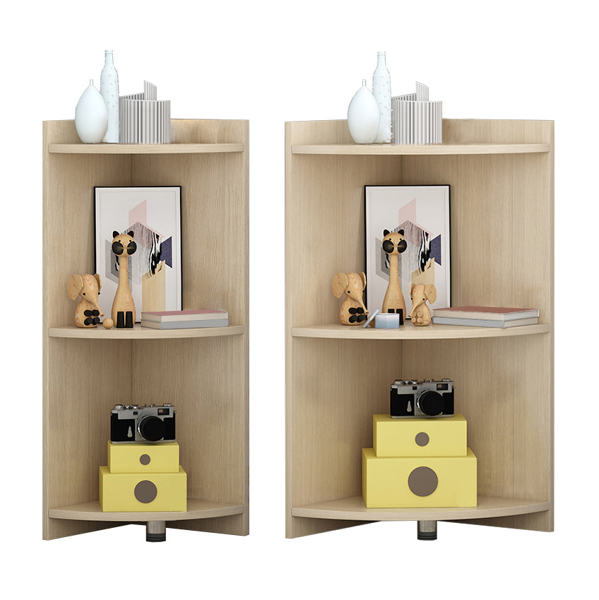 Closed Wooden Bookshelf Modern Home Living Room Multi-layer Corner Bookcase