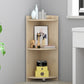 Closed Wooden Bookshelf Modern Home Living Room Multi-layer Corner Bookcase