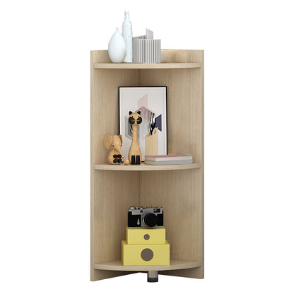 Closed Wooden Bookshelf Modern Home Living Room Multi-layer Corner Bookcase