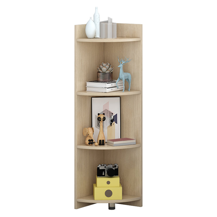 Closed Wooden Bookshelf Modern Home Living Room Multi-layer Corner Bookcase