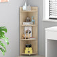 Closed Wooden Bookshelf Modern Home Living Room Multi-layer Corner Bookcase