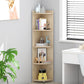 Closed Wooden Bookshelf Modern Home Living Room Multi-layer Corner Bookcase