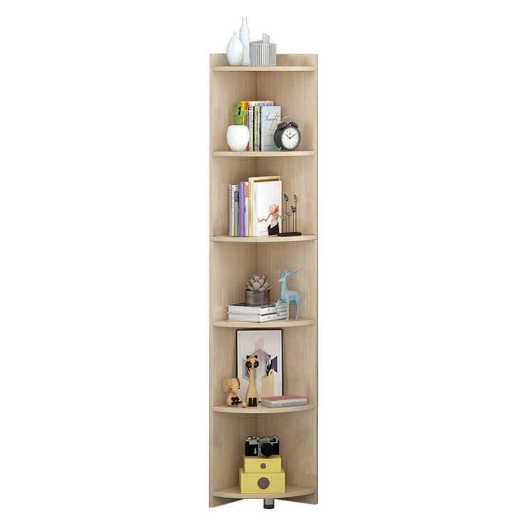 Closed Wooden Bookshelf Modern Home Living Room Multi-layer Corner Bookcase