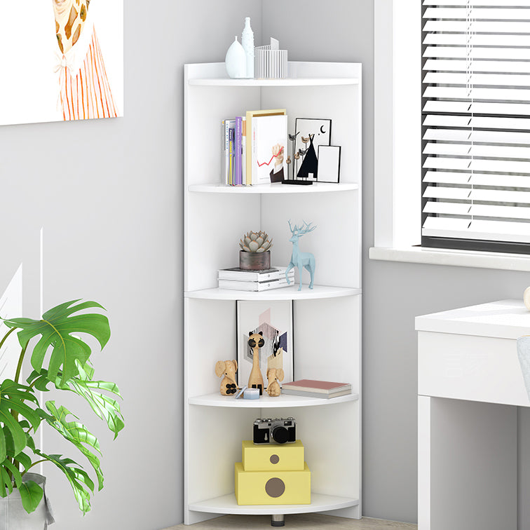 Closed Wooden Bookshelf Modern Home Living Room Multi-layer Corner Bookcase