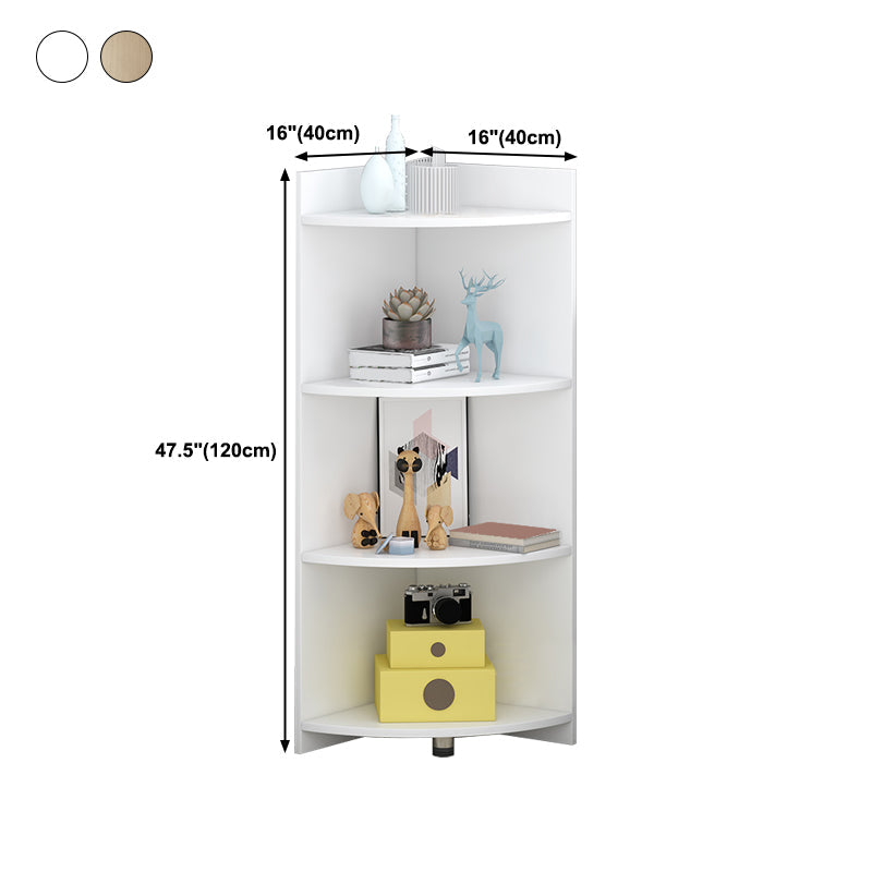 Closed Wooden Bookshelf Modern Home Living Room Multi-layer Corner Bookcase