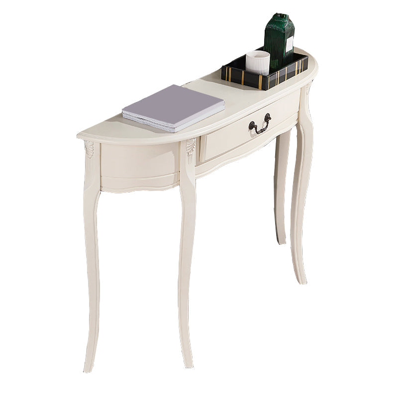 Mid-Century Modern Console Table Half Moon 4 Legs Rubbered Wood Sofa Console Table Clearhalo 'Console Tables' 'console_tables' 'Entry & Mudroom Furniture' 'furn' 'furn_console_tables' 'Furniture' 5554718