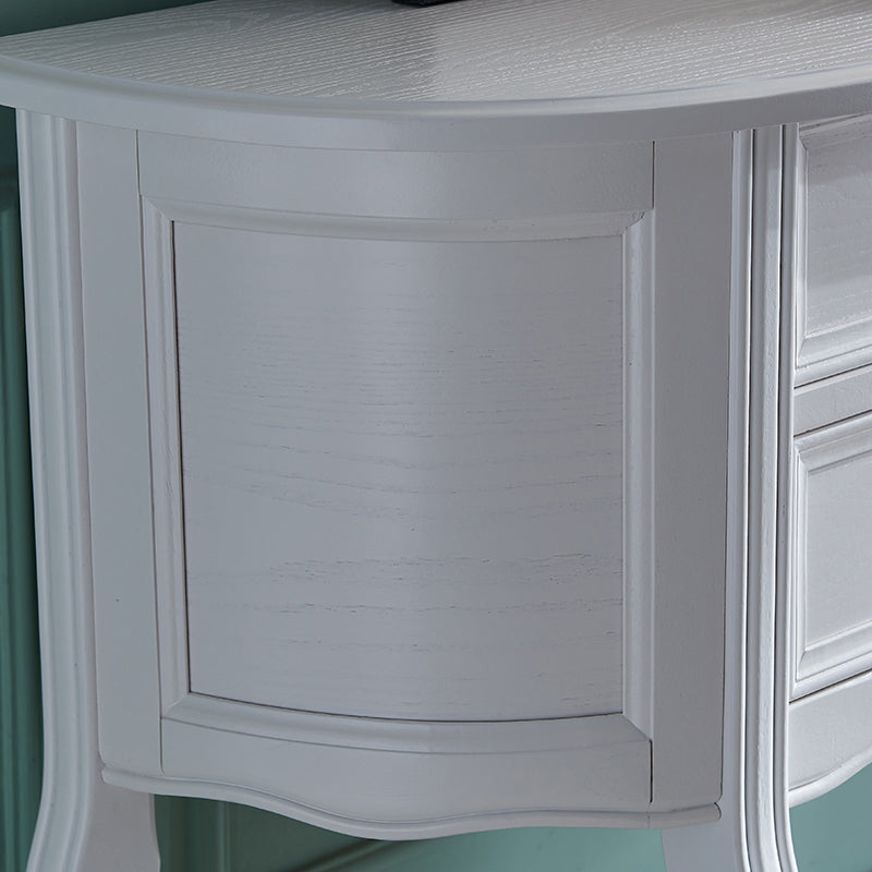 Mid-Century Modern 2-Drawer 4 Legs Rubbered Wood Half Moon Console Clearhalo 'Console Tables' 'console_tables' 'Entry & Mudroom Furniture' 'furn' 'furn_console_tables' 'Furniture' 5554758