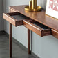 Mid-Century Modern Sofa Table 4 Legs Wood Rectangle Storage Walnut Console Table Clearhalo 'Console Tables' 'console_tables' 'Entry & Mudroom Furniture' 'furn' 'furn_console_tables' 'Furniture' 5554774