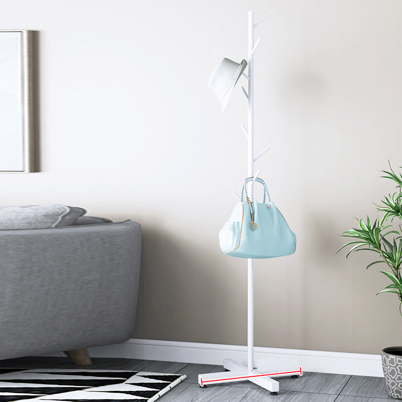 Modern Entryway Metal Free Standing No Distressed 8 Hooks Coat Rack White Branches Clearhalo 'Entry & Mudroom Furniture' 'furn' 'furn_hall_tree_coat_racks' 'Furniture' 'Hall Trees & Coat Racks' 'hall_tree_coat_racks' 5555285
