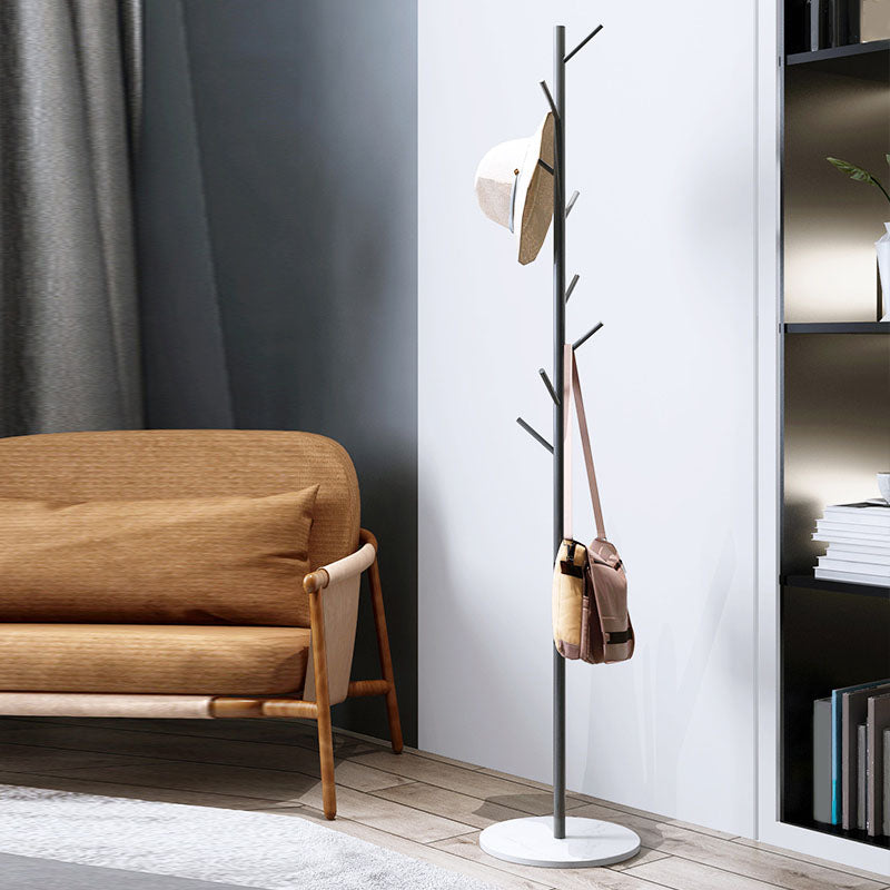 Modern Entryway Metal Free Standing No Distressed 8 Hooks Coat Rack Black White Branches Clearhalo 'Entry & Mudroom Furniture' 'furn' 'furn_hall_tree_coat_racks' 'Furniture' 'Hall Trees & Coat Racks' 'hall_tree_coat_racks' 5555293