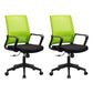Mesh Desk Chair with Fixed Arms Contemporary Ergonomic Office Chair Green 2 Piece Set Clearhalo 'furn' 'furn_office_chair' 'Furniture' 'Office Chairs' 'Office Furniture' 'office_chair' 5561390