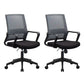 Mesh Desk Chair with Fixed Arms Contemporary Ergonomic Office Chair Light Gray-Black 2 Piece Set Clearhalo 'furn' 'furn_office_chair' 'Furniture' 'Office Chairs' 'Office Furniture' 'office_chair' 5561402