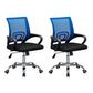 Mesh Desk Chair with Fixed Arms Contemporary Ergonomic Office Chair Blue 2 Piece Set Clearhalo 'furn' 'furn_office_chair' 'Furniture' 'Office Chairs' 'Office Furniture' 'office_chair' 5561405