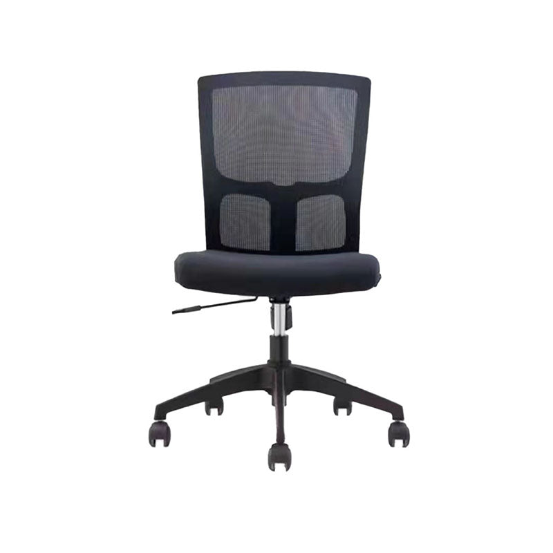 Mesh Desk Chair with Fixed Arms Contemporary Ergonomic Office Chair Dark Gray 1 Piece Clearhalo 'furn' 'furn_office_chair' 'Furniture' 'Office Chairs' 'Office Furniture' 'office_chair' 5561419