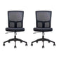 Mesh Desk Chair with Fixed Arms Contemporary Ergonomic Office Chair Dark Gray 2 Piece Set Clearhalo 'furn' 'furn_office_chair' 'Furniture' 'Office Chairs' 'Office Furniture' 'office_chair' 5561420
