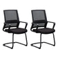 Mesh Desk Chair with Fixed Arms Contemporary Ergonomic Office Chair Gloss Black 2 Piece Set Clearhalo 'furn' 'furn_office_chair' 'Furniture' 'Office Chairs' 'Office Furniture' 'office_chair' 5561435