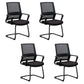 Mesh Desk Chair with Fixed Arms Contemporary Ergonomic Office Chair Gloss Black 4 Piece Set Clearhalo 'furn' 'furn_office_chair' 'Furniture' 'Office Chairs' 'Office Furniture' 'office_chair' 5561436