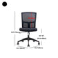 Mesh Desk Chair with Fixed Arms Contemporary Ergonomic Office Chair Clearhalo 'furn' 'furn_office_chair' 'Furniture' 'Office Chairs' 'Office Furniture' 'office_chair' 5561445