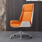 Contemporary Leather Executive Chair Swivel with Wheels Office Chair