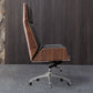 Contemporary Leather Executive Chair Swivel with Wheels Office Chair