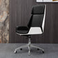 Contemporary Leather Executive Chair Swivel with Wheels Office Chair