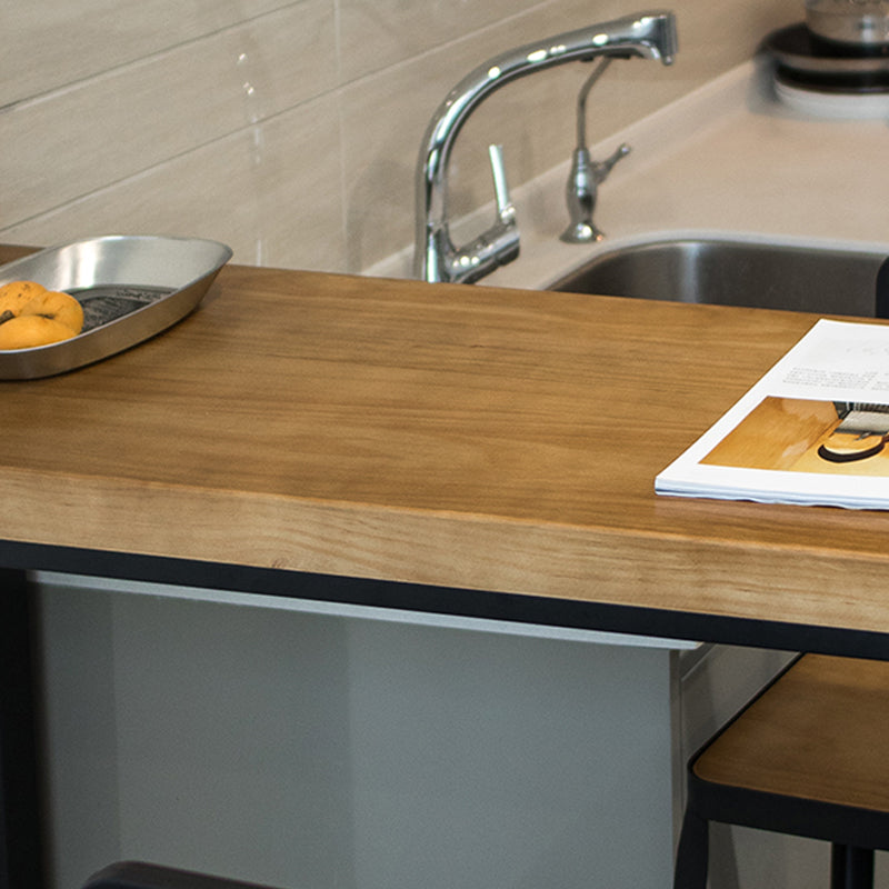 Pine Wood Bar Dining Table Industrial Rectangle Bar Table with Trestle for Milk Tea Shop Clearhalo 'Bar Furniture' 'Bar Tables' 'bar_tables' 'furn' 'furn_bar_tables' 'Furniture' 'Kitchen & Dining Furniture' 5561675