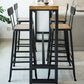 Pine Wood Bar Dining Table Industrial Rectangle Bar Table with Trestle for Milk Tea Shop Clearhalo 'Bar Furniture' 'Bar Tables' 'bar_tables' 'furn' 'furn_bar_tables' 'Furniture' 'Kitchen & Dining Furniture' 5561679
