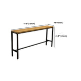 Tavolo da pranzo in legno in legno di pino tavolo da bar rettangolo industriale con cavalletto per il balcone del caffè