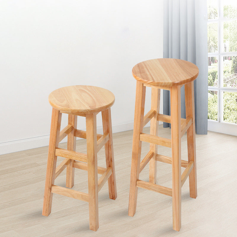 Contemporary Wood Stool Round Stool in Matte Finish for Indoor Clearhalo 'Bar Furniture' 'Bar Stools' 'bar_stools' 'furn' 'furn_bar_stools' 'Furniture' 'Kitchen & Dining Furniture' 5561869