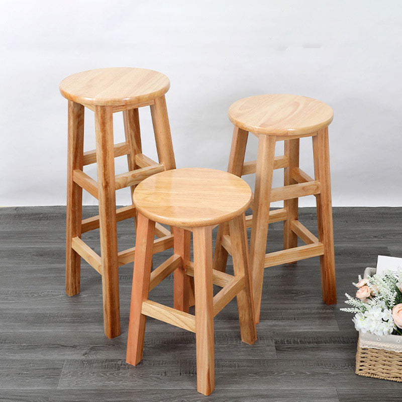 Contemporary Wood Stool Round Stool in Matte Finish for Indoor Clearhalo 'Bar Furniture' 'Bar Stools' 'bar_stools' 'furn' 'furn_bar_stools' 'Furniture' 'Kitchen & Dining Furniture' 5561872