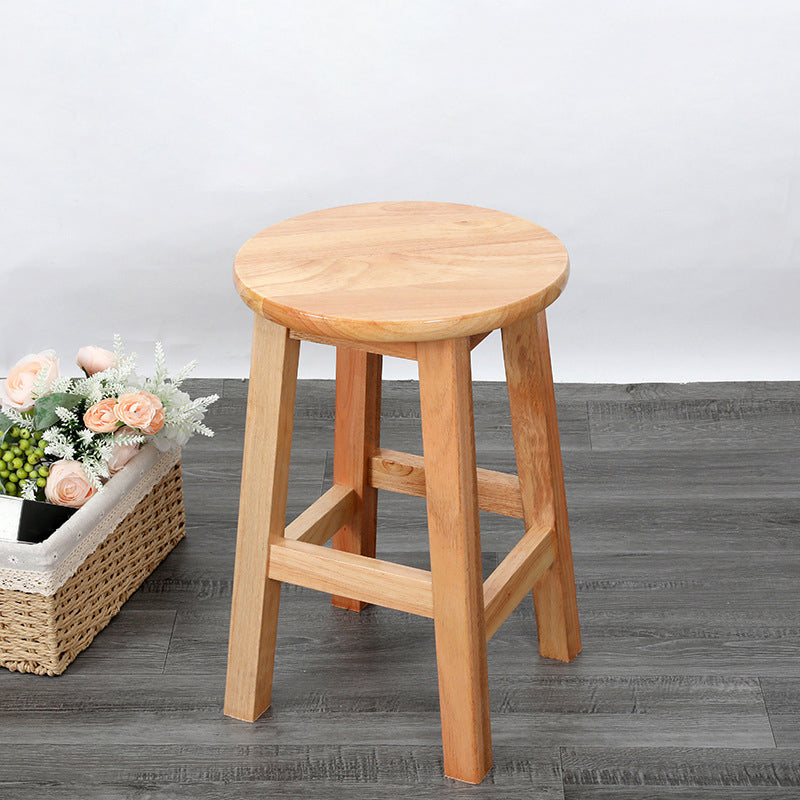 Contemporary Wood Stool Round Stool in Matte Finish for Indoor Clearhalo 'Bar Furniture' 'Bar Stools' 'bar_stools' 'furn' 'furn_bar_stools' 'Furniture' 'Kitchen & Dining Furniture' 5561874