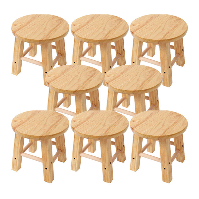 Contemporary Wood Stool Round Stool in Matte Finish for Indoor 8 Piece Set Short Stool(10"H) Clearhalo 'Bar Furniture' 'Bar Stools' 'bar_stools' 'furn' 'furn_bar_stools' 'Furniture' 'Kitchen & Dining Furniture' 5561878
