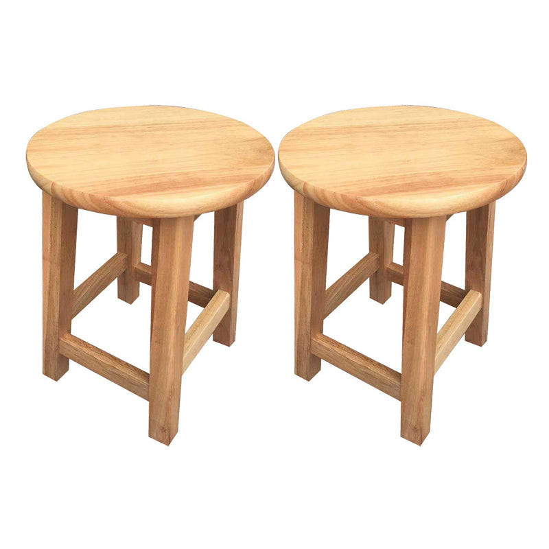 Contemporary Wood Stool Round Stool in Matte Finish for Indoor 2 Piece Set Short Stool (16" H) Clearhalo 'Bar Furniture' 'Bar Stools' 'bar_stools' 'furn' 'furn_bar_stools' 'Furniture' 'Kitchen & Dining Furniture' 5561882