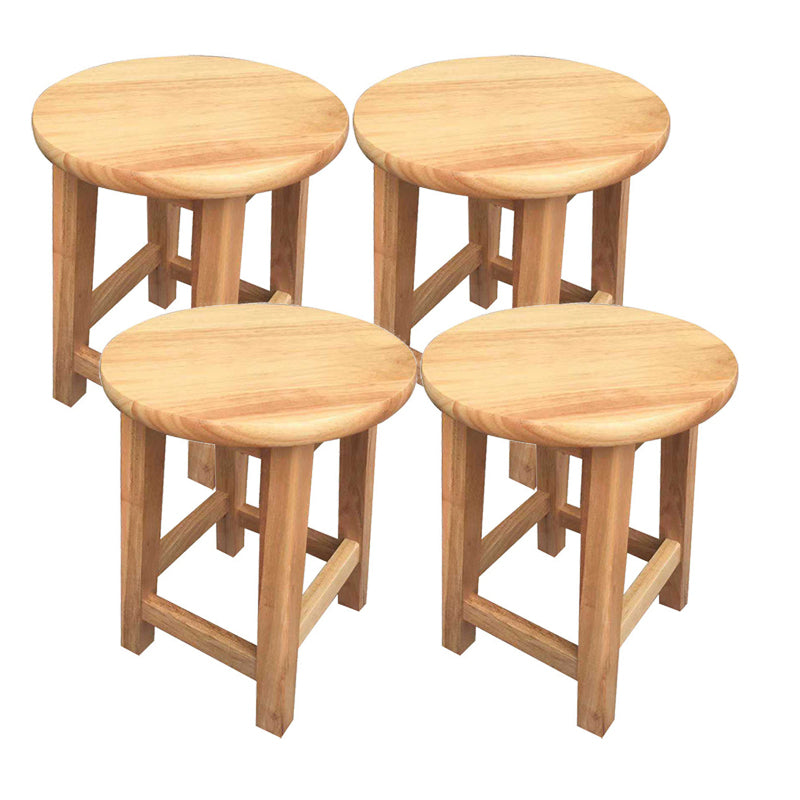 Contemporary Wood Stool Round Stool in Matte Finish for Indoor 4 Piece Set Short Stool (16" H) Clearhalo 'Bar Furniture' 'Bar Stools' 'bar_stools' 'furn' 'furn_bar_stools' 'Furniture' 'Kitchen & Dining Furniture' 5561883