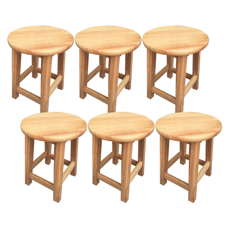 Contemporary Wood Stool Round Stool in Matte Finish for Indoor 6 Piece Set Short Stool (16" H) Clearhalo 'Bar Furniture' 'Bar Stools' 'bar_stools' 'furn' 'furn_bar_stools' 'Furniture' 'Kitchen & Dining Furniture' 5561885