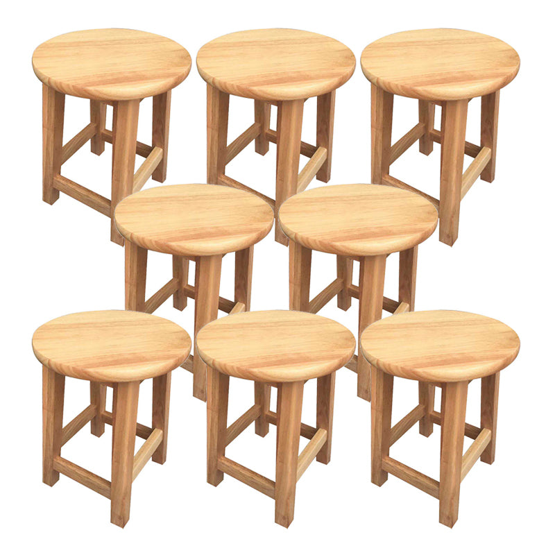 Contemporary Wood Stool Round Stool in Matte Finish for Indoor 8 Piece Set Short Stool (16" H) Clearhalo 'Bar Furniture' 'Bar Stools' 'bar_stools' 'furn' 'furn_bar_stools' 'Furniture' 'Kitchen & Dining Furniture' 5561886