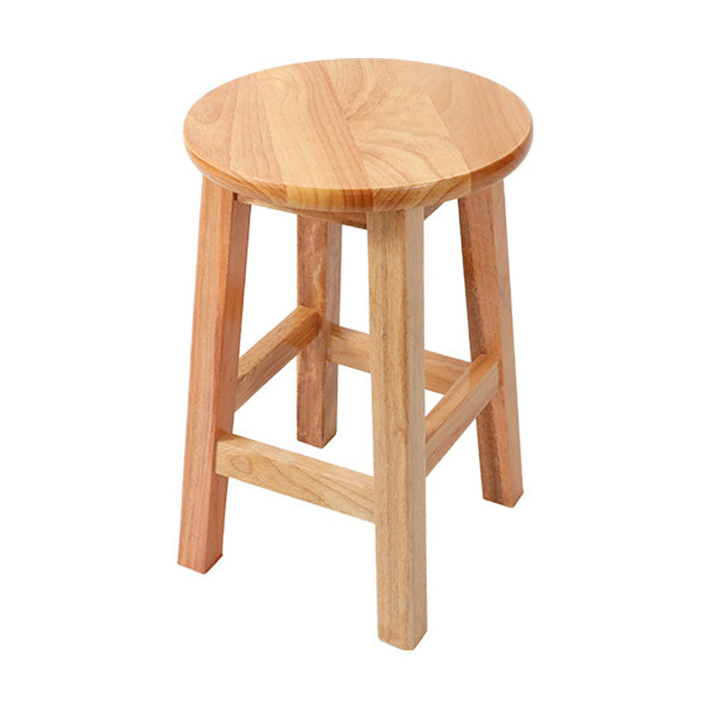 Contemporary Wood Stool Round Stool in Matte Finish for Indoor 1 Piece Short Stool(18"H) Clearhalo 'Bar Furniture' 'Bar Stools' 'bar_stools' 'furn' 'furn_bar_stools' 'Furniture' 'Kitchen & Dining Furniture' 5561887