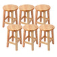 Contemporary Wood Stool Round Stool in Matte Finish for Indoor 6 Piece Set Short Stool(18"H) Clearhalo 'Bar Furniture' 'Bar Stools' 'bar_stools' 'furn' 'furn_bar_stools' 'Furniture' 'Kitchen & Dining Furniture' 5561890